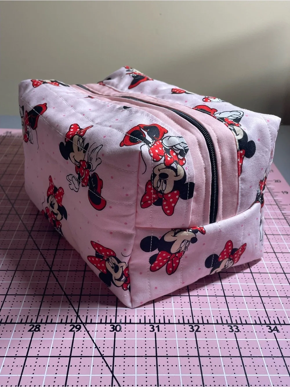 Pink Minnie Mouse Print Diaper/Wipe Bag